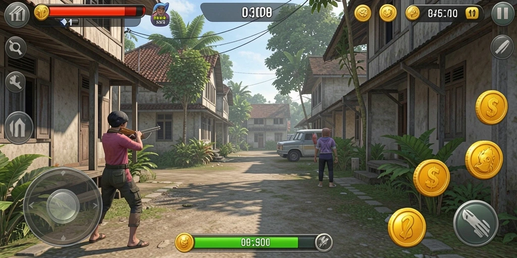 Tampilan grafis yang menakjubkan dari permainan.