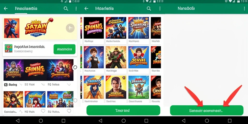 Tangkapan layar menampilkan pilihan permainan slot yang beragam.