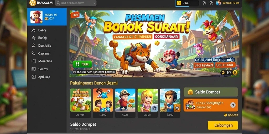 Screenshot menampilkan permainan slot yang mendebarkan.