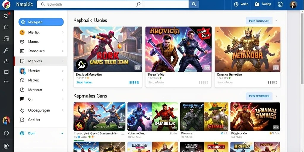 Screenshot menggambarkan karakter utama dalam aksi berani.