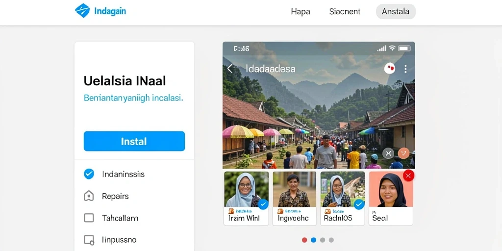 Tampilan awal aplikasi yang menarik dan user-friendly.